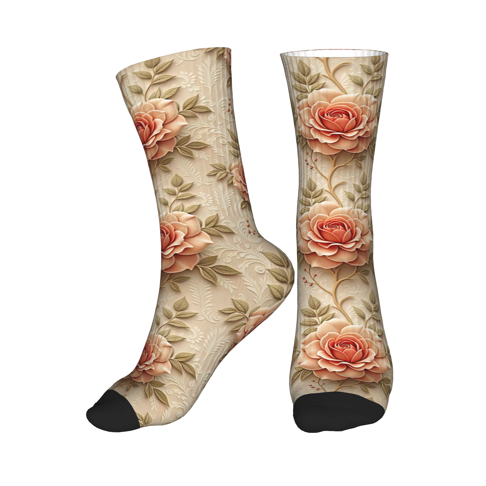3D Printing Youtube - Fashion 3D Embossed Blush Rose Floral