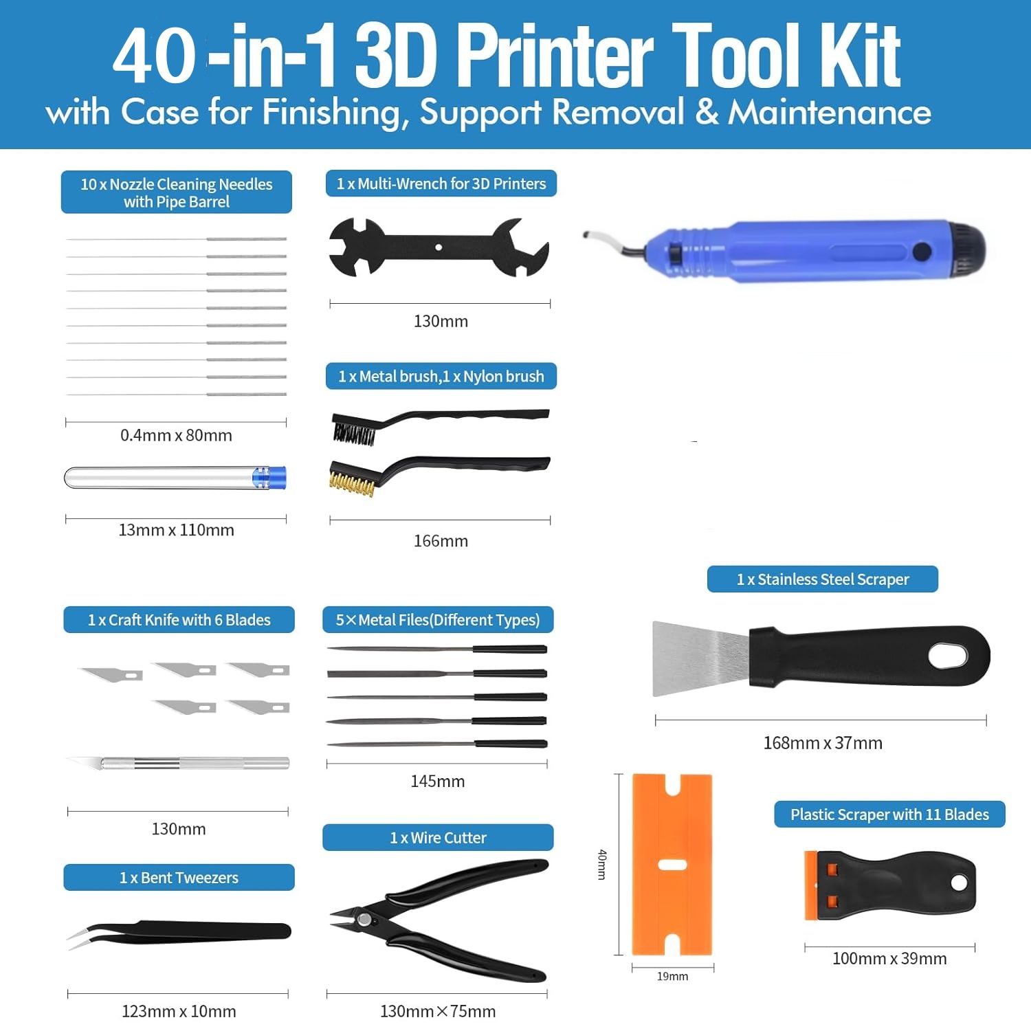 40PCS 3D Printer Tools, Scrape - огляд і ціна 3D Print Removal Tool