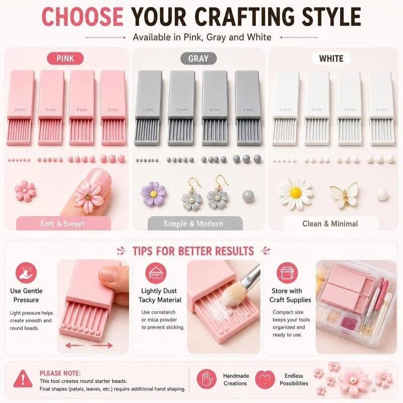 Nail Art Bead Roller 4PCS Set  - огляд і ціна 3D Printing Use