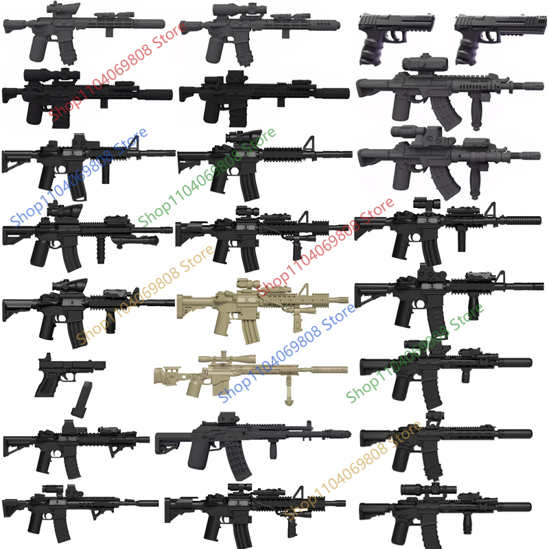 Military Soldiers Figures Gun  - огляд і ціна 3D Printing Lego Bricks