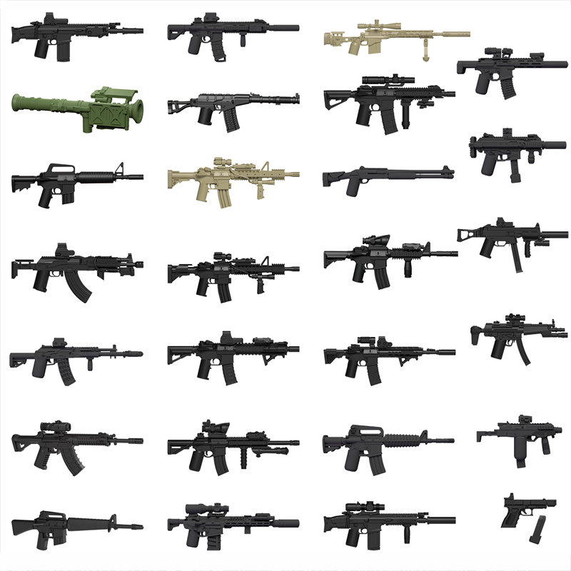Military Soldiers Figures Gun  - огляд і ціна 3D Printing Lego Bricks