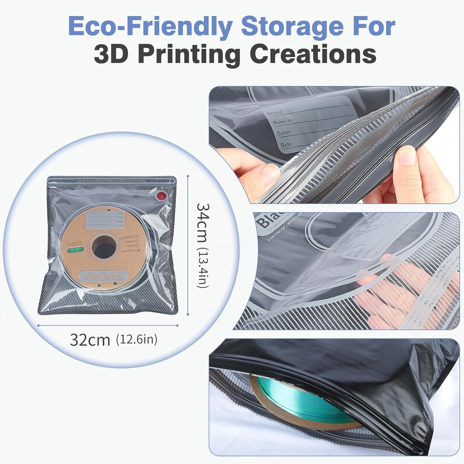 3D Filament Bag Black Filament - огляд і ціна Carbon Fiber Filament