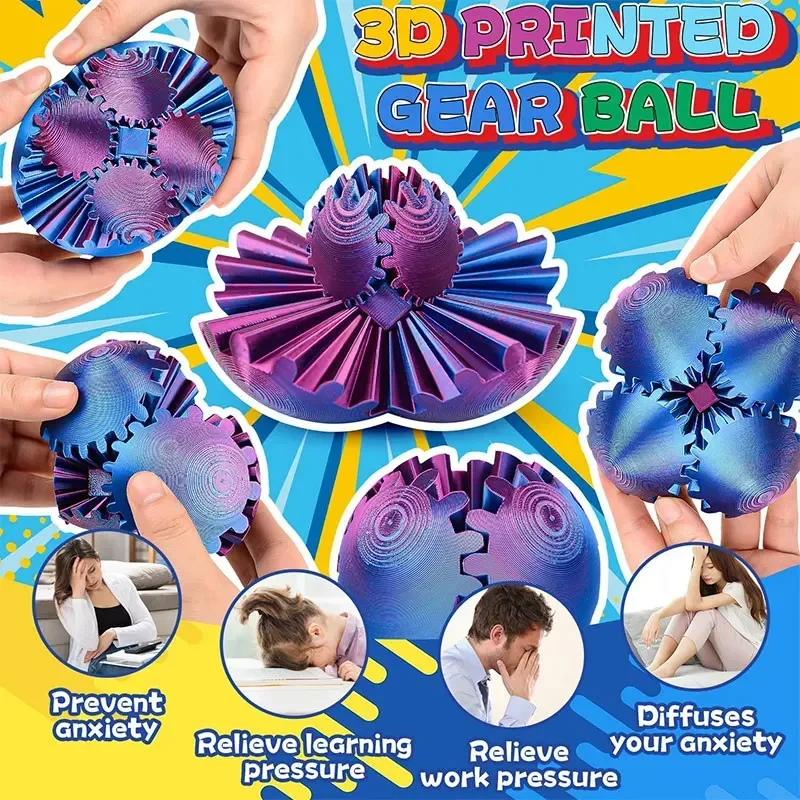 3D Printed Gear Ball Spin Ball - огляд і ціна 3D Printing Gears