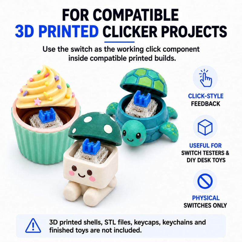 60PCS Blue Mechanical Keyboard - огляд і ціна 3D Print Removal Tool
