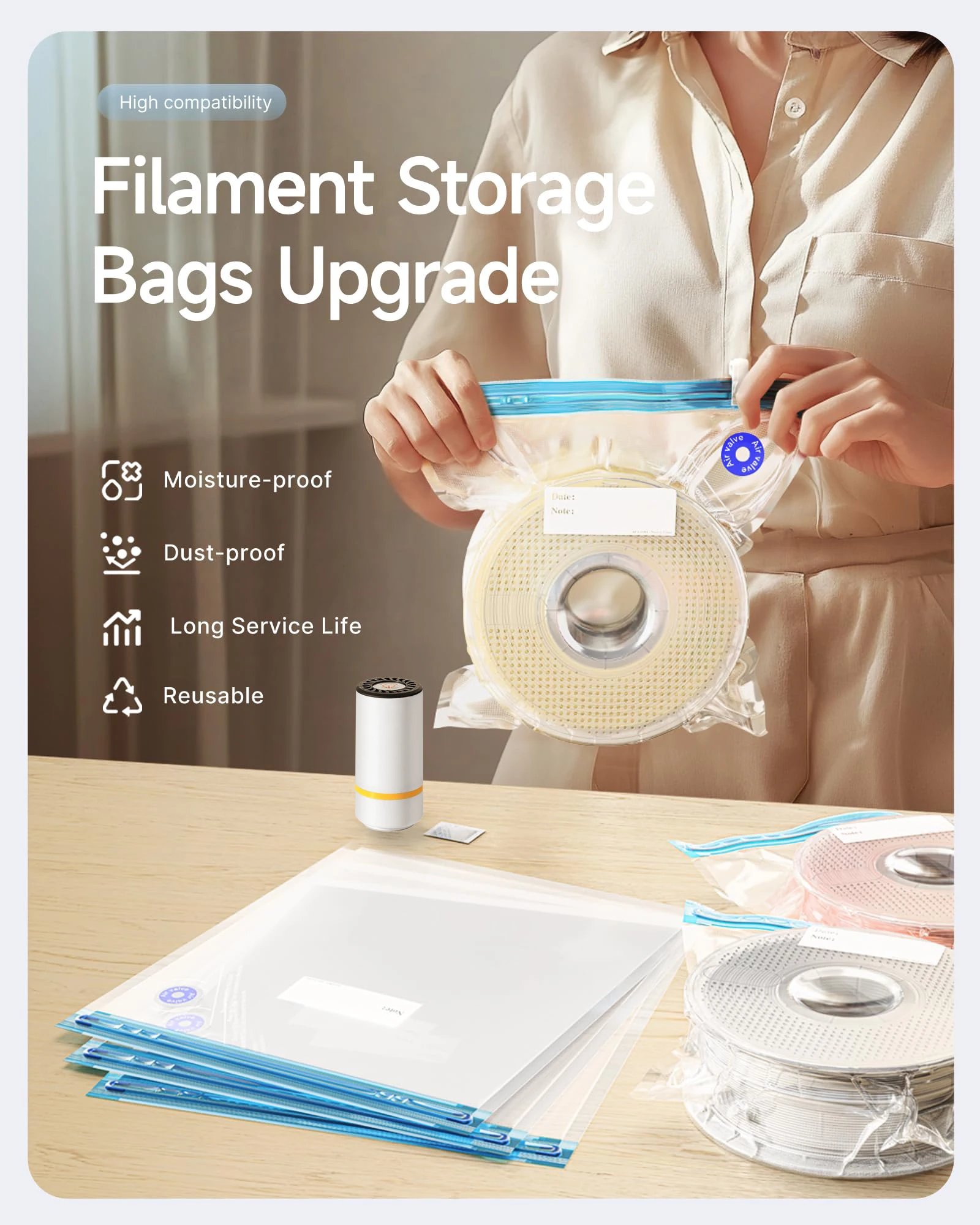 3D Printer Filament Vacuum Bag - огляд і ціна 3D Print Removal Tool