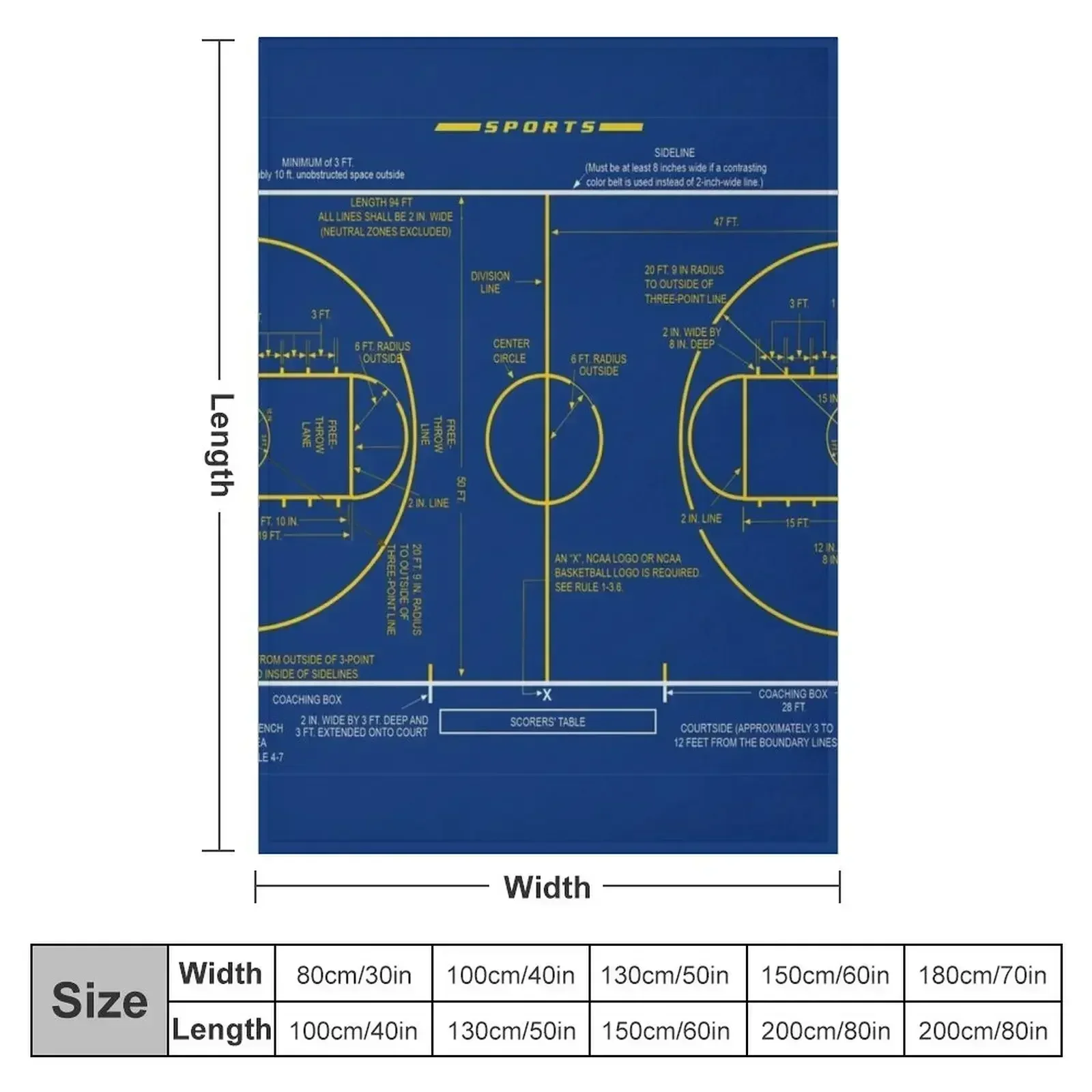 College Basketball Court Diagr - огляд і ціна 3D Printing Diagram