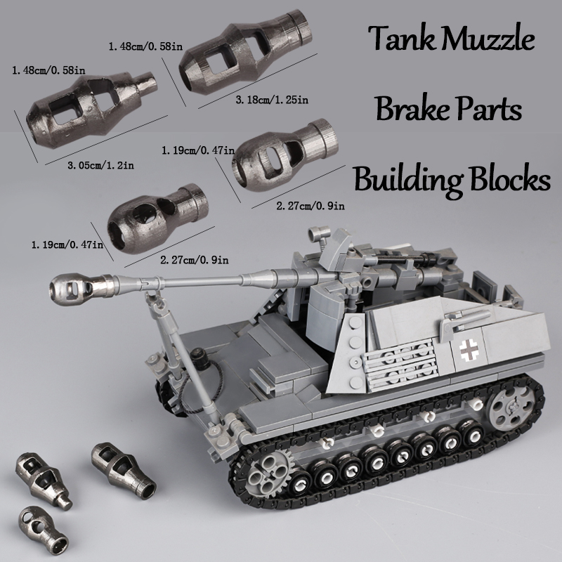 MOC WW2 Military Tank Cannon 3 - огляд і ціна 3D Printing Lego Bricks